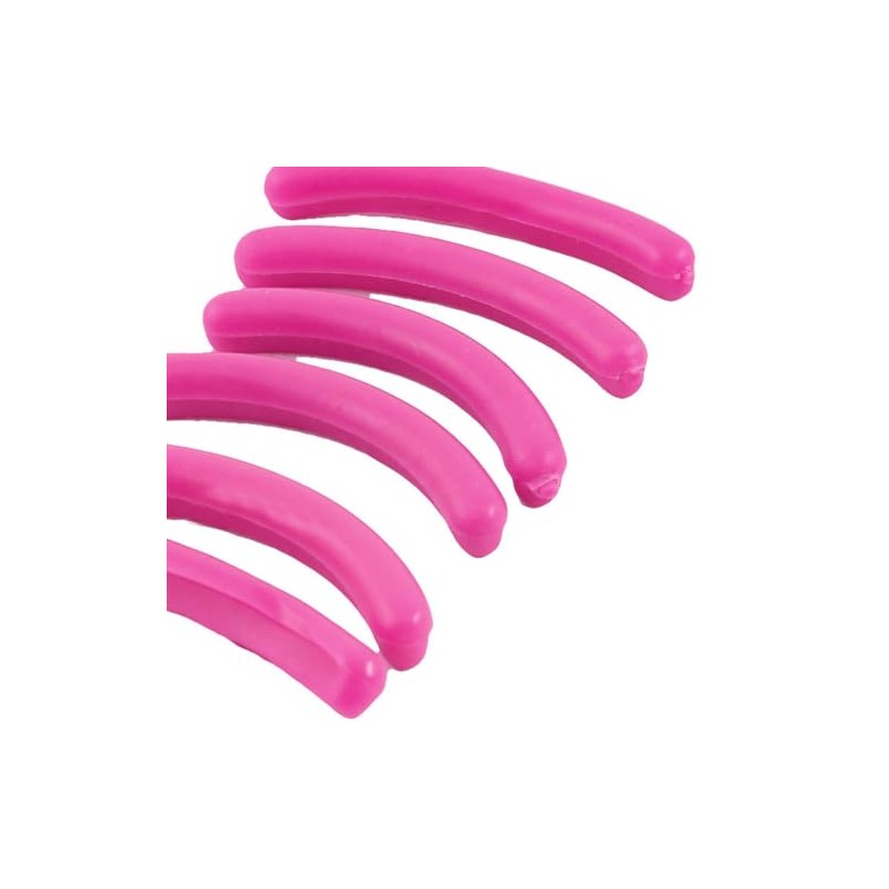 Women Fuchsia Flexible Rubber Refill Eyelash Curler Pad 6 Pcs