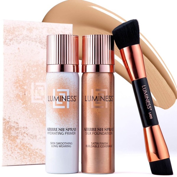 LUMINESS Silk Airbrush Spray Foundation 3-PC Kit - Foundation, Primer