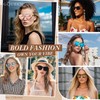 GQUEEN Sunglasses for Women and Men, Mirrored, Large, Round, UV400,