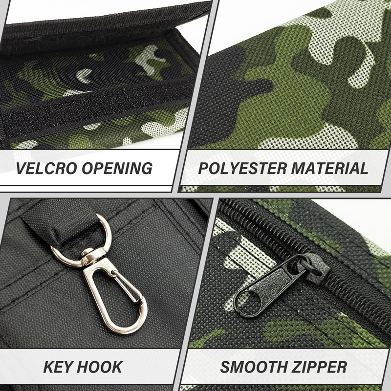 AfitLulu Men's Camouflage Wallet with Coin Compartment and Key Ring,