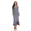 COLORFULLEAF Nightgowns for Women Long Sleeve Soft Nightshirts V Neck