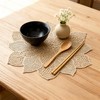 Gold Placemats Set of 6 for Dining Table 15 Inch