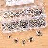 70 Pcs Hex Nuts, Lock Nuts with Flange Self-Locking, Flange