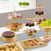 ELIMTEC ELIMTEC Gold Cake Stand Metal Dessert Table Display Set