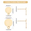 UNICRAFTALE About 40pcs 10/13mm Flat Plate Earring Hypoallergenic Stud Earring