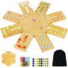 Marble Board Game,Wooden Board Game for 6-8 Players,Portable Design Marble