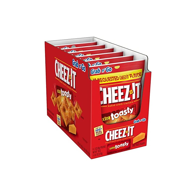 Cheez-It Extra Toasty Baked Snack Crackers 3oz bag Box of