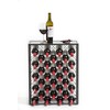 Mango Steam 32 Bottle Gray Wine Rack with Glass Top