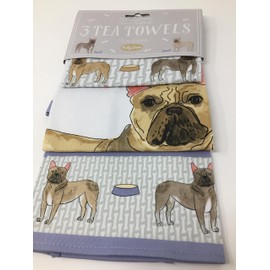 Milly Green Boxer Set of 3 Tea Towels