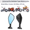 RATCHROLL 1 Set Universal Motorcycle Rear View Mirrors Adjustable Bar
