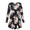 LARACE Plus Size Floral Tops for Women Long Sleeve Tunic