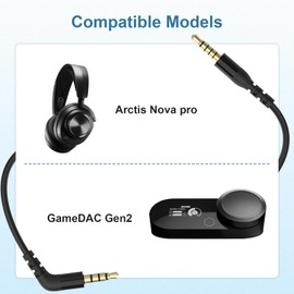 Saipomor Arctis Cable 3.5mm Audio Cord Compatible with SteelSeries Arctis Nova 7, Arctis Nova Pro Gaming Headphones-4.9ft