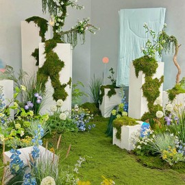 NAHARO 236" x 40"Artificial Moss Mat - Realistic Faux Green Moss Grass for Indoor & Outdoor Decor - Soft, Lush & Natural Looking Turf for Fairy Gardens, Home, Office, Patio, Wedding & DIY Crafts