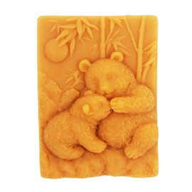 Longzang Panda Mom and Baby Animal Silicone Mold Craft Art Silicone Soap Mold Craft Molds DIY Handmade Soap Molds
