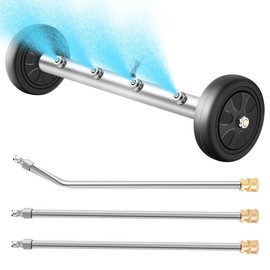 SAKERNeo Pressure Washer Attachments & Accessories for Car Undercarriage Cleaning | 1500-4200PSI Water Broom with Extension Wands | Total Wash System for Trucks,SUVs,Trailers (Three poles)