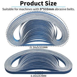 FEIHU Zirconium Corundum Sanding Belts, 9 x 533 mm, Pack of 20 Grit 100 for Proxxon Power File, Sandpaper, Sanding Belt Set