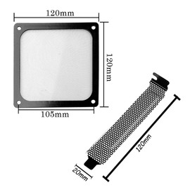 S SIENOC 10 x PCI Slot Cover with Screws + 2 x 120mm Fan Cover with Ultra Fine Dust Filter, Magnetic Mounting Black (10 x PCI Cover + 2 Dust Filters)