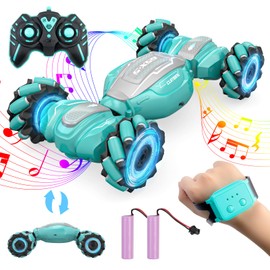 ACAMMZAR Remote Controlled Car for Children, 4WD RC Car Drift Stunt Car with Hand Control, Toy Car Remote Controlled from 6 7 8 9 10 Years Girls, Gifts Girls Boy, Rotation Flip