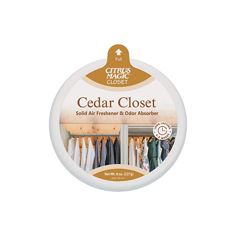 Citrus Magic For Closets Odor Absorbing Solid Air Freshener, Cedar