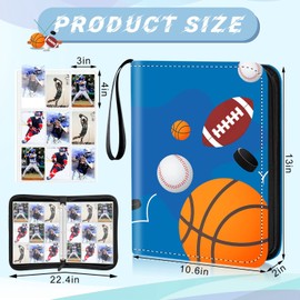 Sports Card Binder, 9-Pocket Trading Card Binder,900 Pockets Double Sided Pockets Baseball Card Binder, Football Baseball Basketball Hockey Card Collection Storage Album