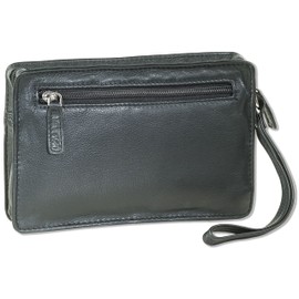 Rimbaldi - wrist bag for man made from soft, high-quality nappa leather in black