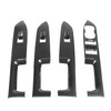 4 Pcs Door Window Control Panel Cover Carbon Fiber Style