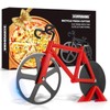 Thapncow Bicycle Pizza Cutter, Stainless Steel Pizza Cutter, Funny Kitchen