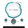 TOPACC Western Pendant Necklace for Women Turquoise Earrings Boho Cowgirl