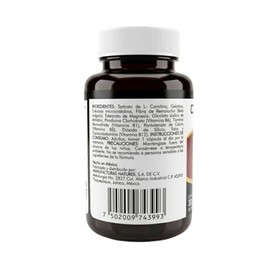 Carnitina Suplemento Alimenticio con Fibra y Complejo B | Apoyo Metabólico y Energía | 30 Cápsulas por Frasco | Fórmula Nutricional para Adultos | Nat
