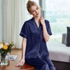 WJing Yi Jia 5Pcs Womens Silk Satin Pajamas Sets XS-XXL