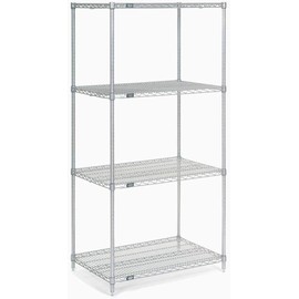 Nexel - 18" x 24" x 63", 5 Tier, NSF Listed Adjustable Wire Shelving, Unit Commercial Storage Rack, Chrome, Leveling feet