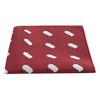 King & Priory Burgundy Red Embroidered Sheep Pocket Square, Handkerchief