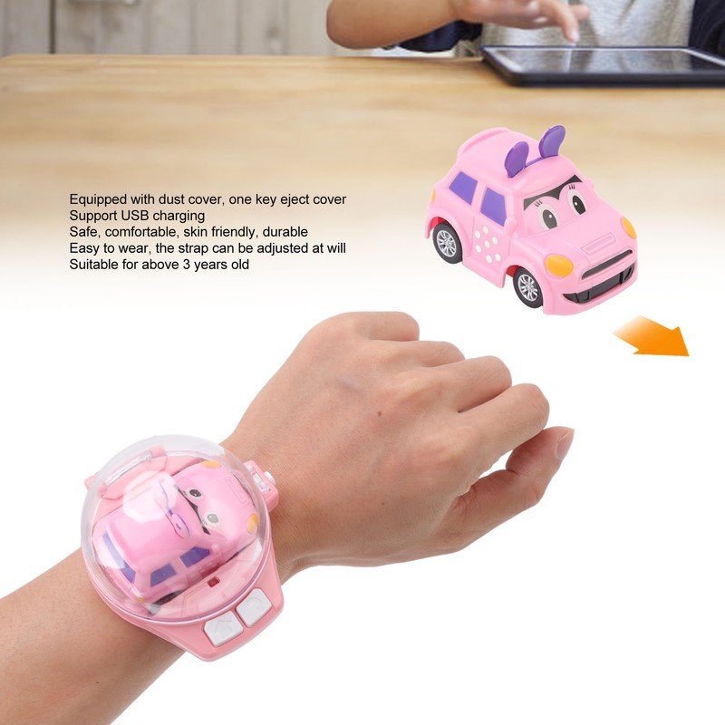 Watch RC Car USB Charging Cartoon Cute Mini RC Car