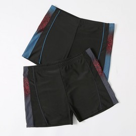 a711 New Plus Size Men's Boxer Swim Trunks 6XL (up to 125.00kg)/Lake Blue 10ea