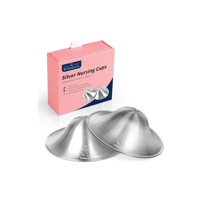 Silver Nipple Shields,999 Silver Nipple Shields for Breastfeeding, Protect and