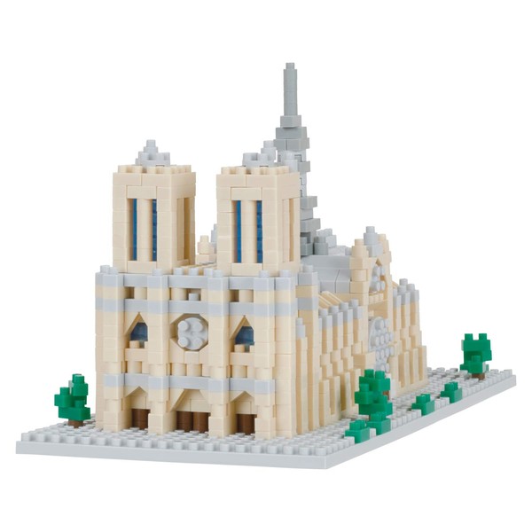 nanoblock - Notre Dame Cathedral [World Famous Buildings], Nanoblock Sight to See Series Building Kit (NBH_205)