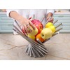 narunaru Stainless Steel Fruit Basket, Foldable, Bowl, Interior
