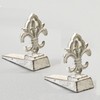 Fleur De Lis Door Stoppers Heavy Duty Cast Iron Decorative
