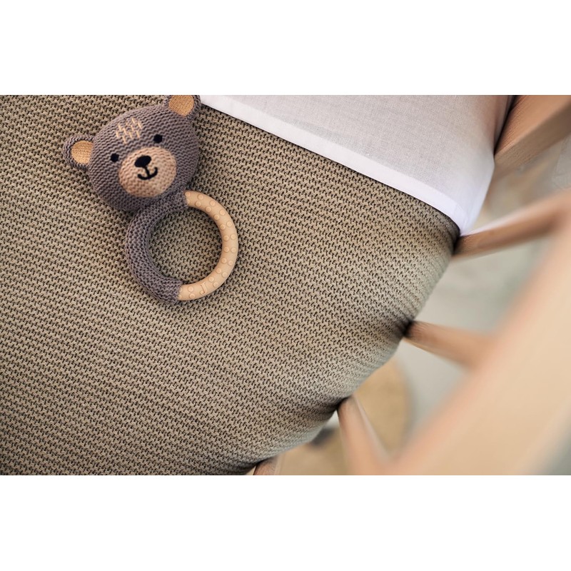 Jollein 516-511-67053 Baby Blanket Knitted Blanket Basic Knit Olive (75