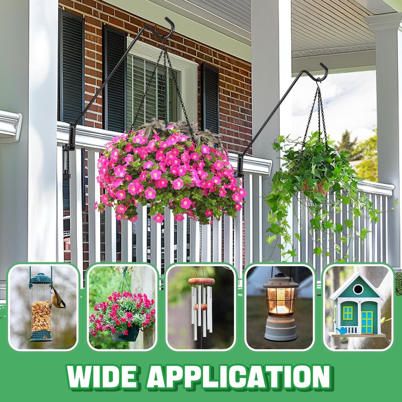 Biubee Deck Bird Feeder Hanger for Railing- 2Pack Heavy Duty