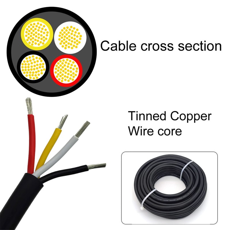24AWG UL2464 Power Cable Stranded Electrical Wire LED Red &