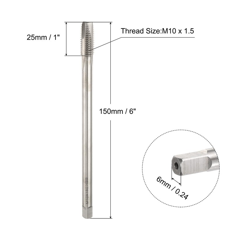 QUARKZMAN M10 x 1.5 H2 Metric Spiral Tip Tap Drill,