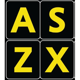 Online-Welcome English US Large Lettering Black-Yellow Contrast Colors Keyboard Stickers EXELLENT for Low Vision