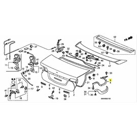 HONDA Genuine Parts Hinge COMP. L.Trunk Civic 4D Part Number 68660-SNA-A00ZZ