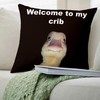 Welcome to My Crib Throw Pillow Covers 18x18 Inch Funny