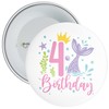 4th Birthday Badge - Mermaid Theme