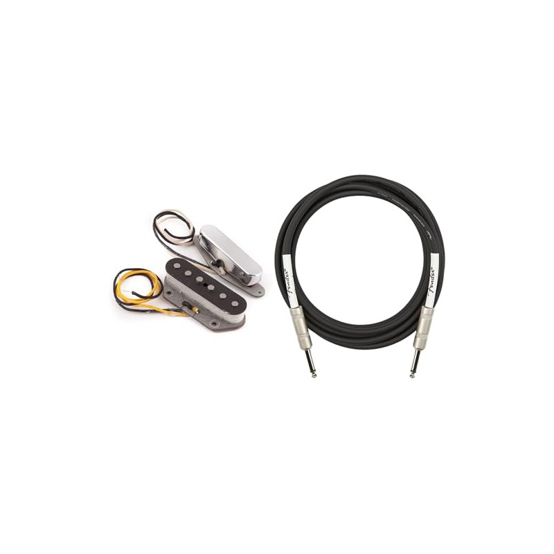 Fender Pure Vintage '64 Telecaster Pickups Bundle with Instrument Cable