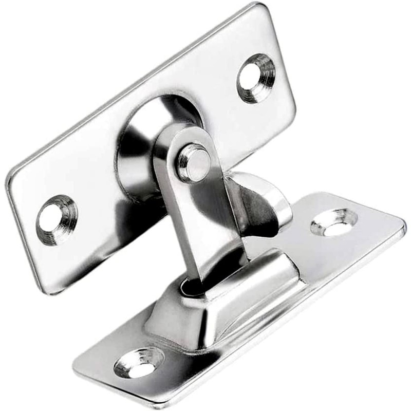 Litensh 90 Degree Door Lock Hasp Latch, Stainless Steel Right