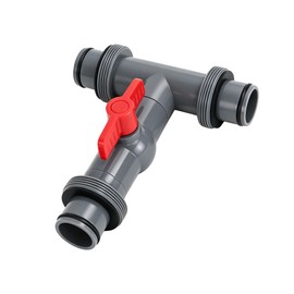 Pool Hose Connector with Shut-Off Valve, 1.5"to 1.5" T-Joint