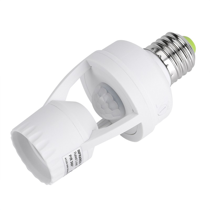 E27 LED Lamp Bulb Holder Light Switch Socket Adjustable Infrared